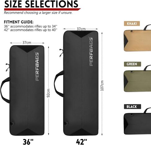 Single Rifle Case Bag, Tactical Padded Soft Gun Case w/MOLLE System, Wide Interior Fits Scoped Rifles, Adjustable Sling, Dual Zipper for Hunting & Range in Saudi Arabia