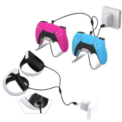 VR Charging Cable Magnetic for PSVR2 Controller Fast Charger Line 2 in 1 USB to Type C Elbow Cable for PSVR2 Accessory in Saudi Arabia