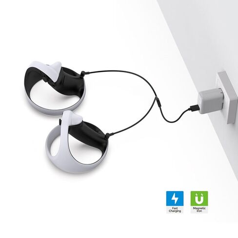VR Charging Cable Magnetic for PSVR2 Controller Fast Charger Line 2 in 1 USB to Type C Elbow Cable for PSVR2 Accessory in Saudi Arabia