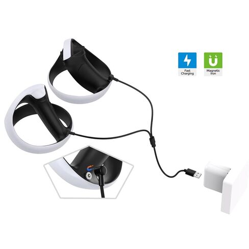 VR Charging Cable Magnetic for PSVR2 Controller Fast Charger Line 2 in 1 USB to Type C Elbow Cable for PSVR2 Accessory in Saudi Arabia