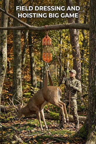 Portable Game Gear Hoist - Mini Pocket Raven Equipment - Small Block and Tackle Pulley System in Saudi Arabia