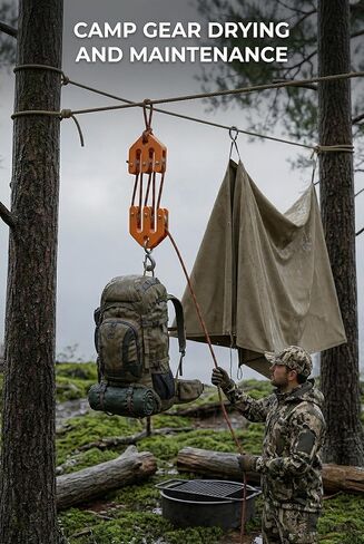 Portable Game Gear Hoist - Mini Pocket Raven Equipment - Small Block and Tackle Pulley System in Saudi Arabia