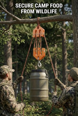 Portable Game Gear Hoist - Mini Pocket Raven Equipment - Small Block and Tackle Pulley System in Saudi Arabia