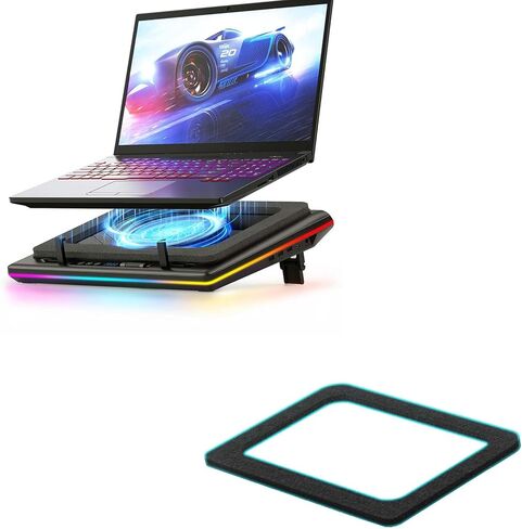llano V12 RGB Laptop Cooling Pad Bundle with Memory Foam Seal & Dust-Proof in Saudi Arabia