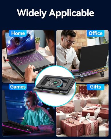 llano V12 RGB Laptop Cooling Pad Bundle with Memory Foam Seal & Dust-Proof in Saudi Arabia