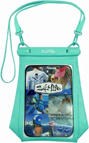 Salt Life Large Waterproof Phone Pouch Bag – IPX8 100% Waterproof Protection, Extra Storage Phone Dry Bag with Touchscreen Clear Window, Secure Seal Closure & Lanyard for Beach & Water Sports in Saudi Arabia