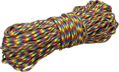 uxcell 1/8" Paracord Rope, 100ft 7 Strand Heavy Duty Camping Rope Braided Polypropylene Ropes, Lightweight Tie-Downs Utility Cord for Marine, Indoor & Outdoor, Luminous Blue in Saudi Arabia