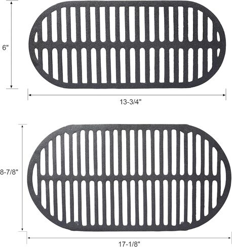 Portable Cast Iron Hibachi Grill - Tabletop Charcoal Grill for Camping, Tailgating & Patio | Oval Design with Cooking Grate | Compact BBQ Stove (15.5") in Saudi Arabia