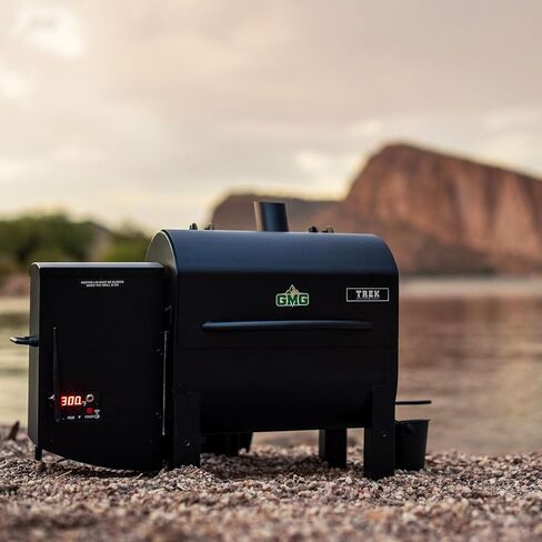 Green Mountain Grills Trek Prime 2.0 Portable Pellet Grill with Cover, WiFi Smart Control, 12V Power, Wood Pellet Smoker for Camping, Tailgating & RV Use, Compact BBQ Grill in Saudi Arabia