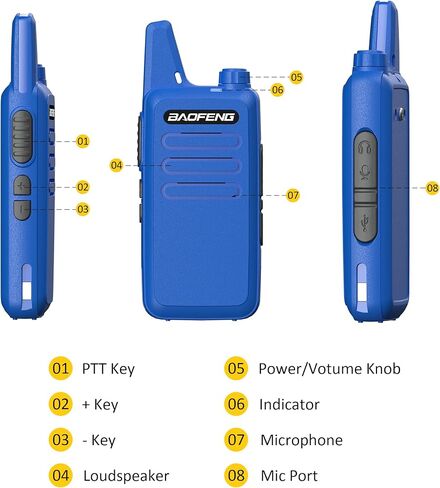 2 حزمة BAOFENG BF-T20D Raido ترقية BF-888S جهاز اتصال لاسلكي لتقليل الضوضاء مع شحن USB-C طويل المدى وراديو هام للبالغين مع سماعة رأس صوتية in Kuwait