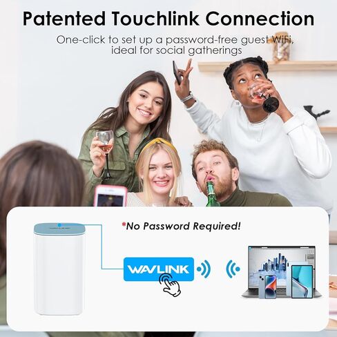 WAVLINK AX3000 WiFi 6 Mesh System 2 Pack - 2026 Latest, Up to 3.0 Gbps Speed & 5,000 Sq. Ft. Coverage, Replaces Wireless Router and WiFi Extender Signal Booster, Support Wired Backhaul, App Control in Saudi Arabia