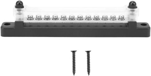 12 Terminal Bus Bar 150A BusBar Block with Transparent Cover Compatible with Car Boat Marine Caravan RV in Saudi Arabia