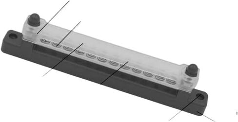12 Terminal Bus Bar 150A BusBar Block with Transparent Cover Compatible with Car Boat Marine Caravan RV in Saudi Arabia