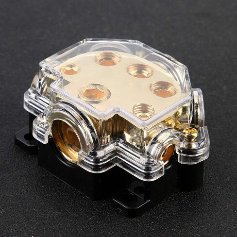 Five Way Holder, Automotive Power Distributor Block, 5 Way Vehicle Block with Zinc Alloy Conductors for Car Audio System, Durable Plastic and Metal Construction in Saudi Arabia