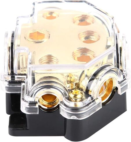 Five Way Holder, Automotive Power Distributor Block, 5 Way Vehicle Block with Zinc Alloy Conductors for Car Audio System, Durable Plastic and Metal Construction in Saudi Arabia