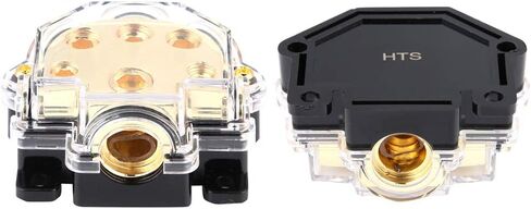 Five Way Holder, Automotive Power Distributor Block, 5 Way Vehicle Block with Zinc Alloy Conductors for Car Audio System, Durable Plastic and Metal Construction in Saudi Arabia