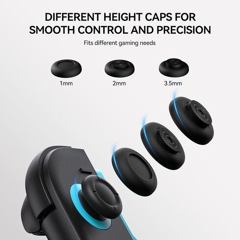 NEWDERY Thumb Grips for Nintendo Switch 2/Pro Controller,Joystick Caps for Joycon 2, Anti-Slip Silicone, Ergonomic Button Covers for Enhanced Precision, Comfort & Protection, Durable Stick Grips in Saudi Arabia