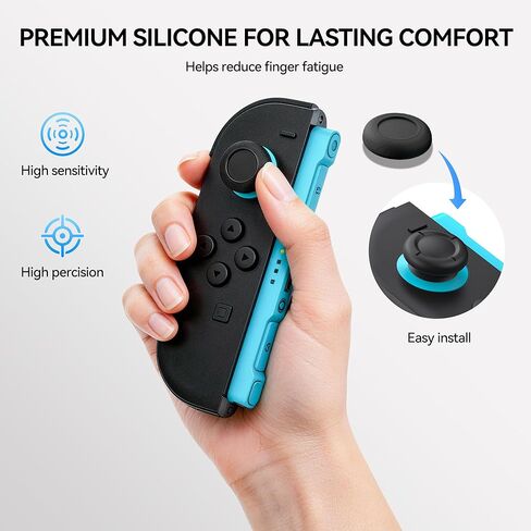 NEWDERY Thumb Grips for Nintendo Switch 2/Pro Controller,Joystick Caps for Joycon 2, Anti-Slip Silicone, Ergonomic Button Covers for Enhanced Precision, Comfort & Protection, Durable Stick Grips in Saudi Arabia