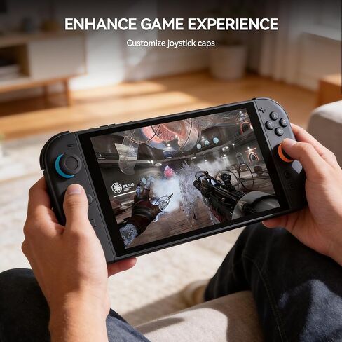 NEWDERY Thumb Grips for Nintendo Switch 2/Pro Controller,Joystick Caps for Joycon 2, Anti-Slip Silicone, Ergonomic Button Covers for Enhanced Precision, Comfort & Protection, Durable Stick Grips in Saudi Arabia