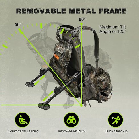 MDSTOP Turkey Vest with Seat with Kickstand, Adjustable Hunting Vest with Padded Seat and Game Pouch, For Men & Women Camo in Saudi Arabia