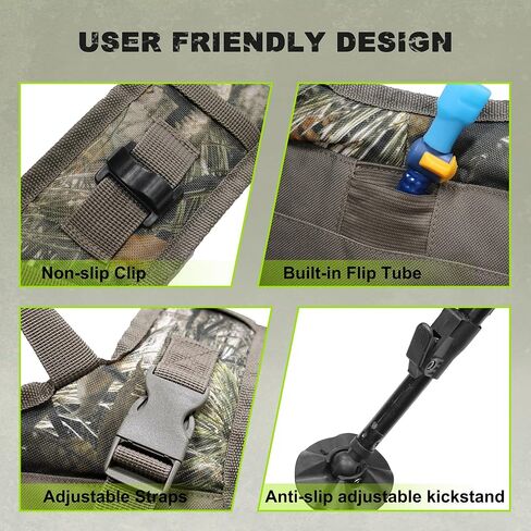 MDSTOP Turkey Vest with Seat with Kickstand, Adjustable Hunting Vest with Padded Seat and Game Pouch, For Men & Women Camo in Saudi Arabia