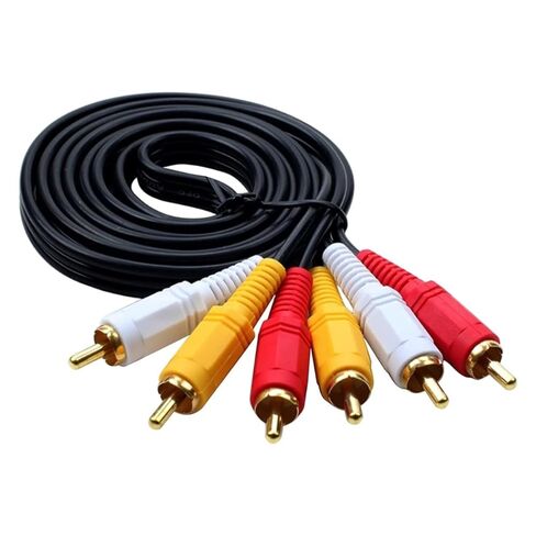 3RCA to 3RCA Composite Audio Video AV Cable Cord Male to Male Plug C0innect TV DVD Cameras in Saudi Arabia