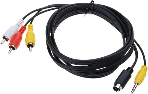 180cm S-Video 4-Pin with 3.5mm Sound to 3RCA Composite Cable to HDTV 3.5mm to Composite for to HDTV Home Theater Connection in Saudi Arabia