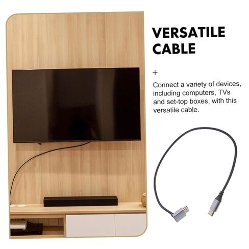 8k High-Speed Video Cable Downward Angle 1m, Male to Male Monitor Accessory Compatible with PC and Tv, Ultra-Thin Video Cord for Computer and Home Theater in Saudi Arabia