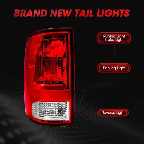 WEZEMLIGH Tail Lights For 2009-2018 Ram 1500 2019 Ram 1500 Classic 2010-2018 Ram 2500 2010-2018 Ram 3500 Brake Lamps With Bulb Inside-Passenger Side in Saudi Arabia