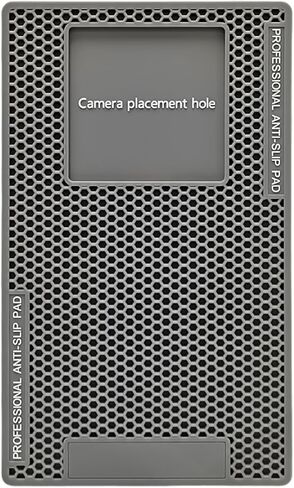 TENOC Silicone Non-Slip Mat 1 Pack for Screen Protector Installation & Car Dashboard, Large Anti-Slide Grip Pad with Camera Cutout, Thick Sticky Mat for Phone Repair, Tool, Tablet (8.7" x 5.1", Gray) in Saudi Arabia