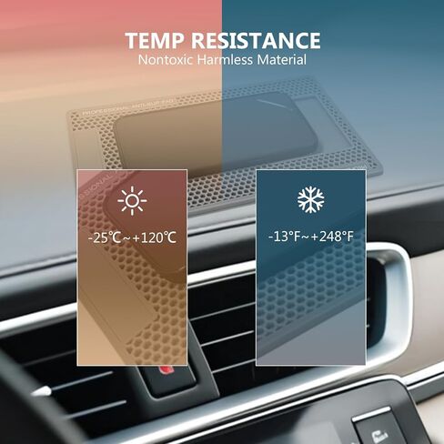 TENOC Silicone Non-Slip Mat 1 Pack for Screen Protector Installation & Car Dashboard, Large Anti-Slide Grip Pad with Camera Cutout, Thick Sticky Mat for Phone Repair, Tool, Tablet (8.7" x 5.1", Gray) in Saudi Arabia