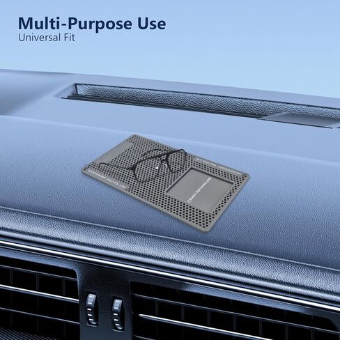 TENOC Silicone Non-Slip Mat 1 Pack for Screen Protector Installation & Car Dashboard, Large Anti-Slide Grip Pad with Camera Cutout, Thick Sticky Mat for Phone Repair, Tool, Tablet (8.7" x 5.1", Gray) in Saudi Arabia