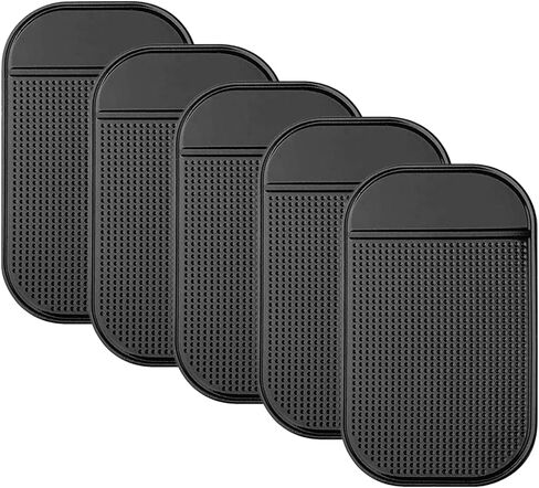 5-Pack Extra-Thick Car Dashboard Non-Slip Mats | Heavy-Duty Sticky Anti-Slide Pads for Phones, GPS, Radar Detectors, Keys & Small Items in Saudi Arabia