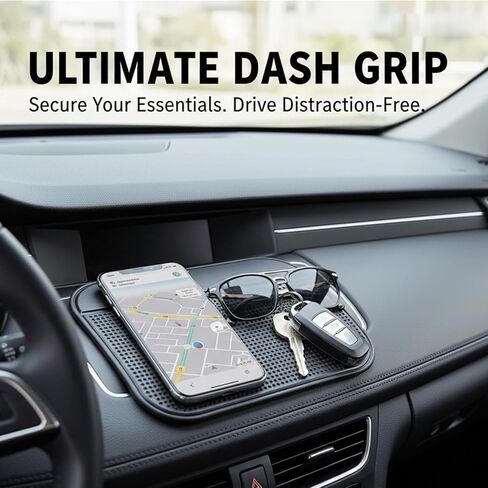5-Pack Extra-Thick Car Dashboard Non-Slip Mats | Heavy-Duty Sticky Anti-Slide Pads for Phones, GPS, Radar Detectors, Keys & Small Items in Saudi Arabia