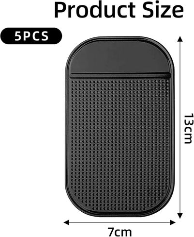 5-Pack Extra-Thick Car Dashboard Non-Slip Mats | Heavy-Duty Sticky Anti-Slide Pads for Phones, GPS, Radar Detectors, Keys & Small Items in Saudi Arabia