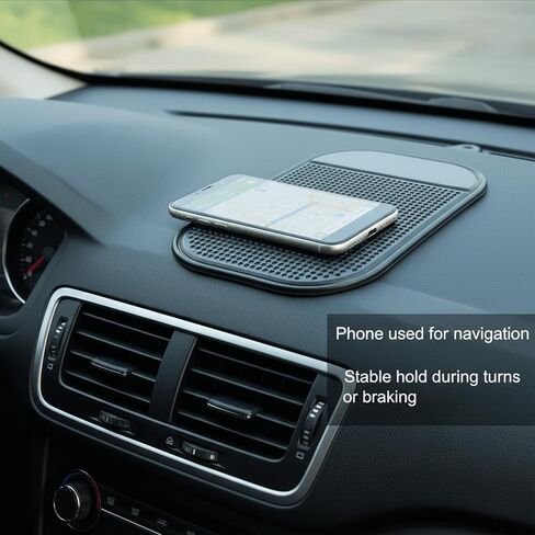 5-Pack Extra-Thick Car Dashboard Non-Slip Mats | Heavy-Duty Sticky Anti-Slide Pads for Phones, GPS, Radar Detectors, Keys & Small Items in Saudi Arabia
