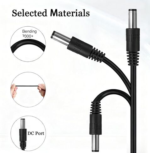 5V Charger Compatible with Crosley, Vinyl Record Player Power Cord, 4 DC Connectors Fit for Vintage 3-Speed Player, Bluetooth Speaker, Boombox, Keyboards, mini TVs, LED Strips in Saudi Arabia