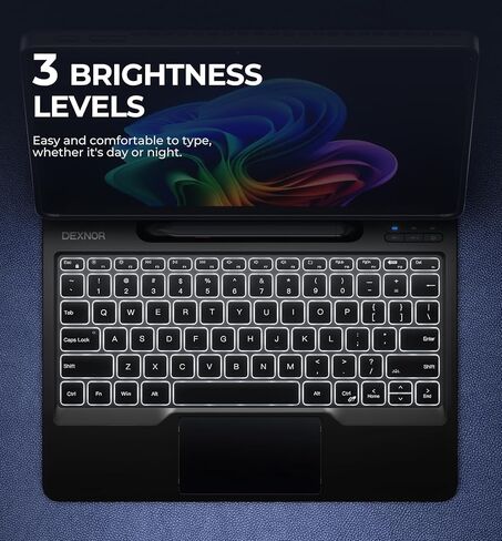 Dexnor for Microsoft Surface Pro 11/9 Case with Keyboard Magic-Style Keyboard Case with Detachable Magnetic Case & Floating Cantilever Stand & Trackpad & Dual Bluetooth & Backlit & Pen Holder in Saudi Arabia