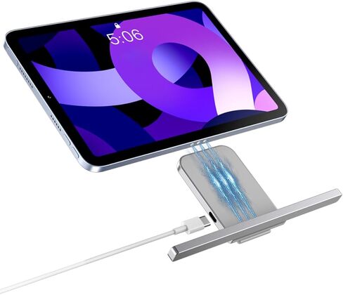 حامل شاحن لاسلكي مغناطيسي لجهاز iPad 10th A14؛ الطراز الأساسي 11th A16 (A2696، A2757، A3354، A3355) سبيكة موصل ذكي للشحن السريع 18 وات مع لوحة شاحن ipad اللاسلكية كابل USB-C (المحول غير متضمن) in Kuwait