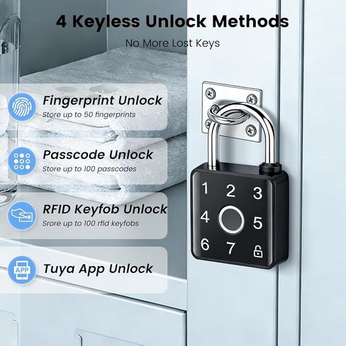 قفل ذكي ببصمة الإصبع من Lokko، قفل بدون مفتاح يعمل بتقنية البلوتوث البيومترية RFID لخزانة الصالة الرياضية، وخزانة المدرسة، وخزانة النوم، وخزانة الموظفين in Kuwait