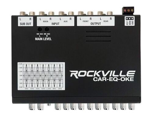معادل صوت السيارة من Rockville CAR-EQ-Oke ذو 7 نطاقات مع بلوتوث، ومدخل ميكروفون مع صدى، وسائق خط 7 فولت، وكاريوكي السيارة وحفلات الباب الخلفي in Kuwait