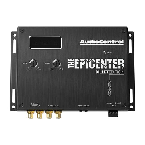 AudioControl The EPICENTER Billet LE Limited Edition معالج استعادة الجهير الرقمي، معزز صوت الجهير للسيارة مع مقبض التحكم عن بعد السلكي المتضمن في لوحة القيادة، ParaBASS، مرشح دون سرعة الصوت in Saudi Arabia
