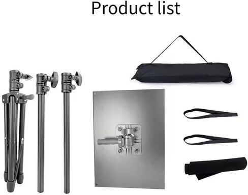 Adjustable Laptop Stand Tripod with Phone Mount – Portable Alloy Laptop Holder,Large Tray, Lightweight, for Office, DJ, Projector & Presentations – Black in Saudi Arabia