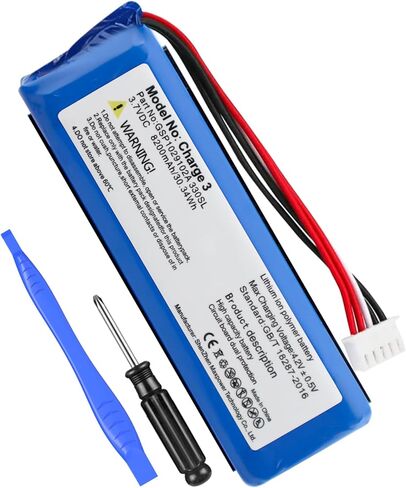 Battery for Charge 3, [2026 New Upgrade] 8200mAh Ultra High Capacity Li-Polymer Battery Replacement Compatible with Charge 3,GSP1029102A 330SL Speaker with Repair Tool Kit in Saudi Arabia