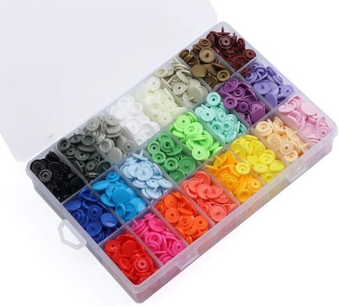 ilauke 408 Sets Plastic Snap Buttons, No-Sew T5 Snaps with Organizer Storage Case for Bibs Diapers Crafts in Saudi Arabia