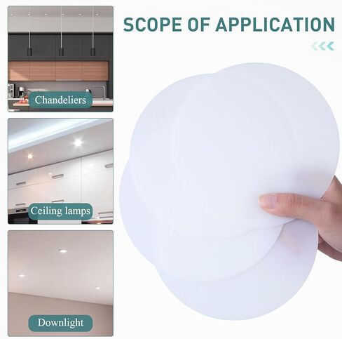 Kisangel 4Pcs Anti-Dazzling Lamp Shade Diffuser, Ceiling Light Diffuser Spotlight Shade Shield for Ceiling Lights 6 Inch in Saudi Arabia