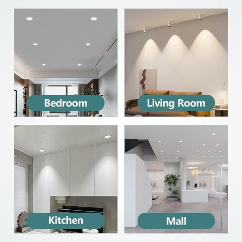 Kisangel 4Pcs Anti-Dazzling Lamp Shade Diffuser, Ceiling Light Diffuser Spotlight Shade Shield for Ceiling Lights 6 Inch in Saudi Arabia