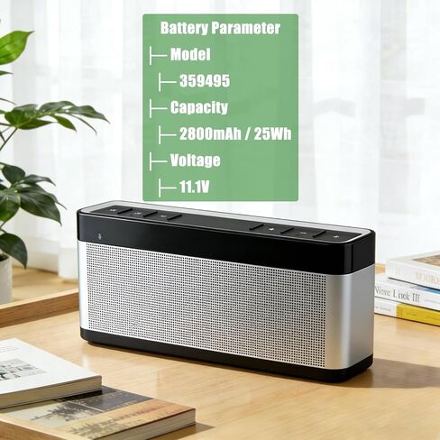 359495 359498 414255 404600 استبدال البطارية لـ Bose SoundLink II III 330105 330105A 0330105 330107 330107A 0330107 مكبر صوت Soundlink Bluetooth المحمول 2 3 404800 404900 SoundTouch 20,11.1 فولت 2800 مللي أمبير in Kuwait