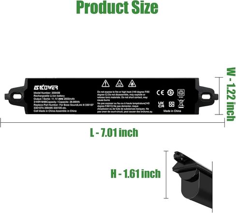 359495 359498 414255 404600 استبدال البطارية لـ Bose SoundLink II III 330105 330105A 0330105 330107 330107A 0330107 مكبر صوت Soundlink Bluetooth المحمول 2 3 404800 404900 SoundTouch 20,11.1 فولت 2800 مللي أمبير in Kuwait