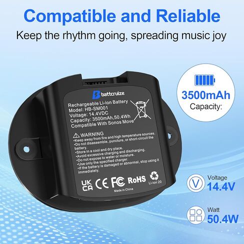 Replacement Battery for Sonos Move 2, 3500mAh Li-ion Battery Pack Compatible with Sones Move/Move 2 in Saudi Arabia